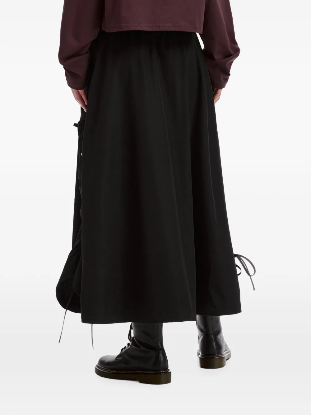 izzue Cargo maxi-rok met ruches Zwart