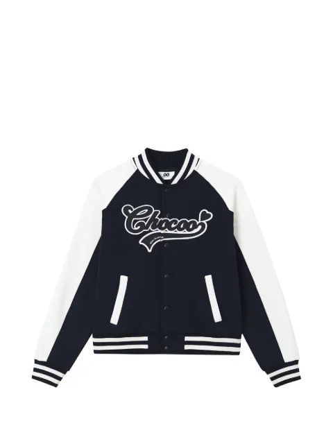 CHOCOOLATE logo-embroidered colour-block sweatshirt
