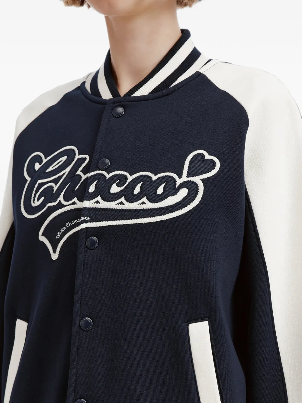 CHOCOOLATE Sweater met geborduurd logo Blauw