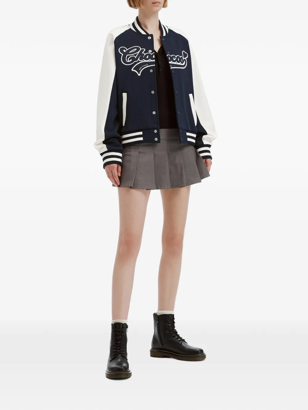 CHOCOOLATE Sweater met geborduurd logo Blauw
