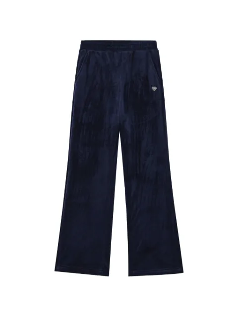 CHOCOOLATE heart-plaque velour track pants