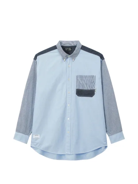 izzue patchwork striped shirt