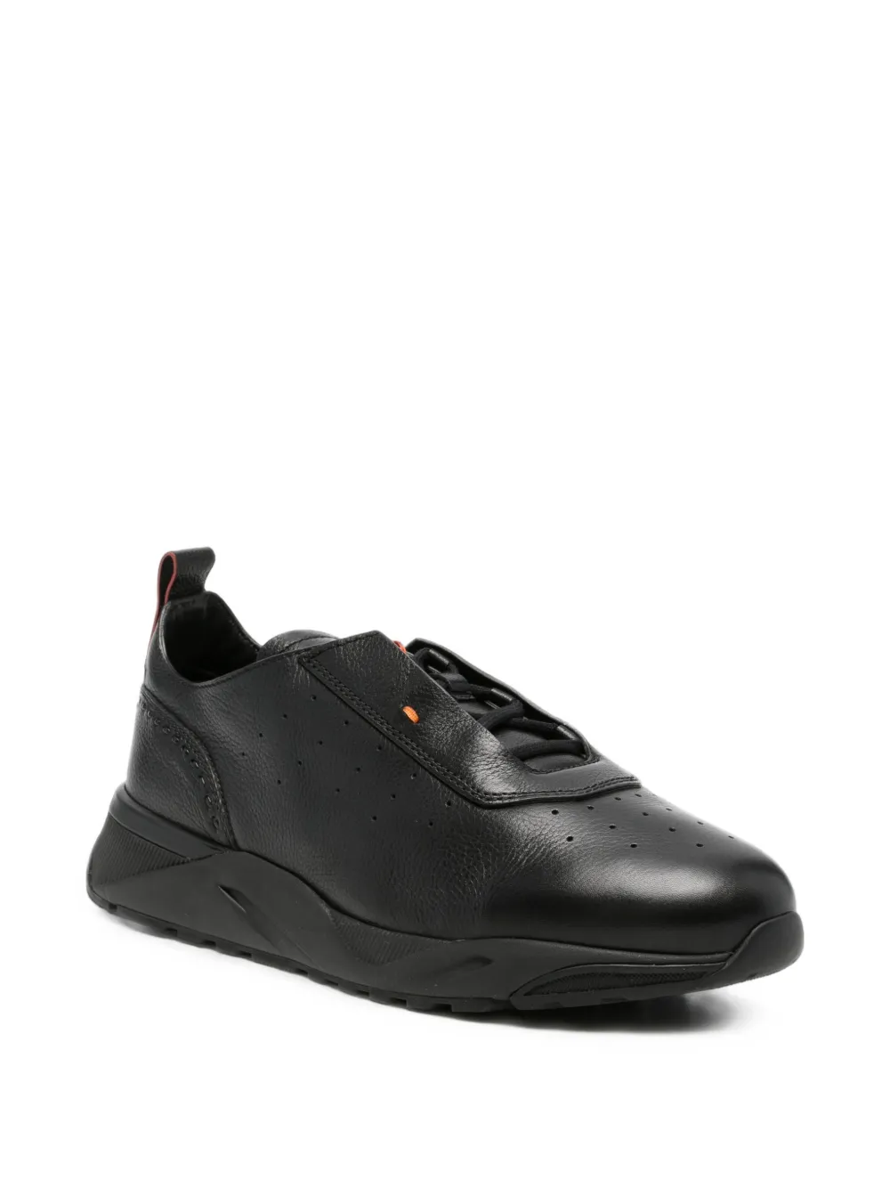 Santoni Innova leather sneakers Zwart