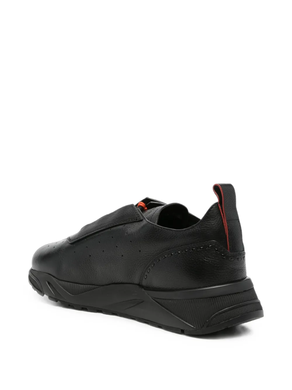 Santoni Innova leather sneakers Zwart