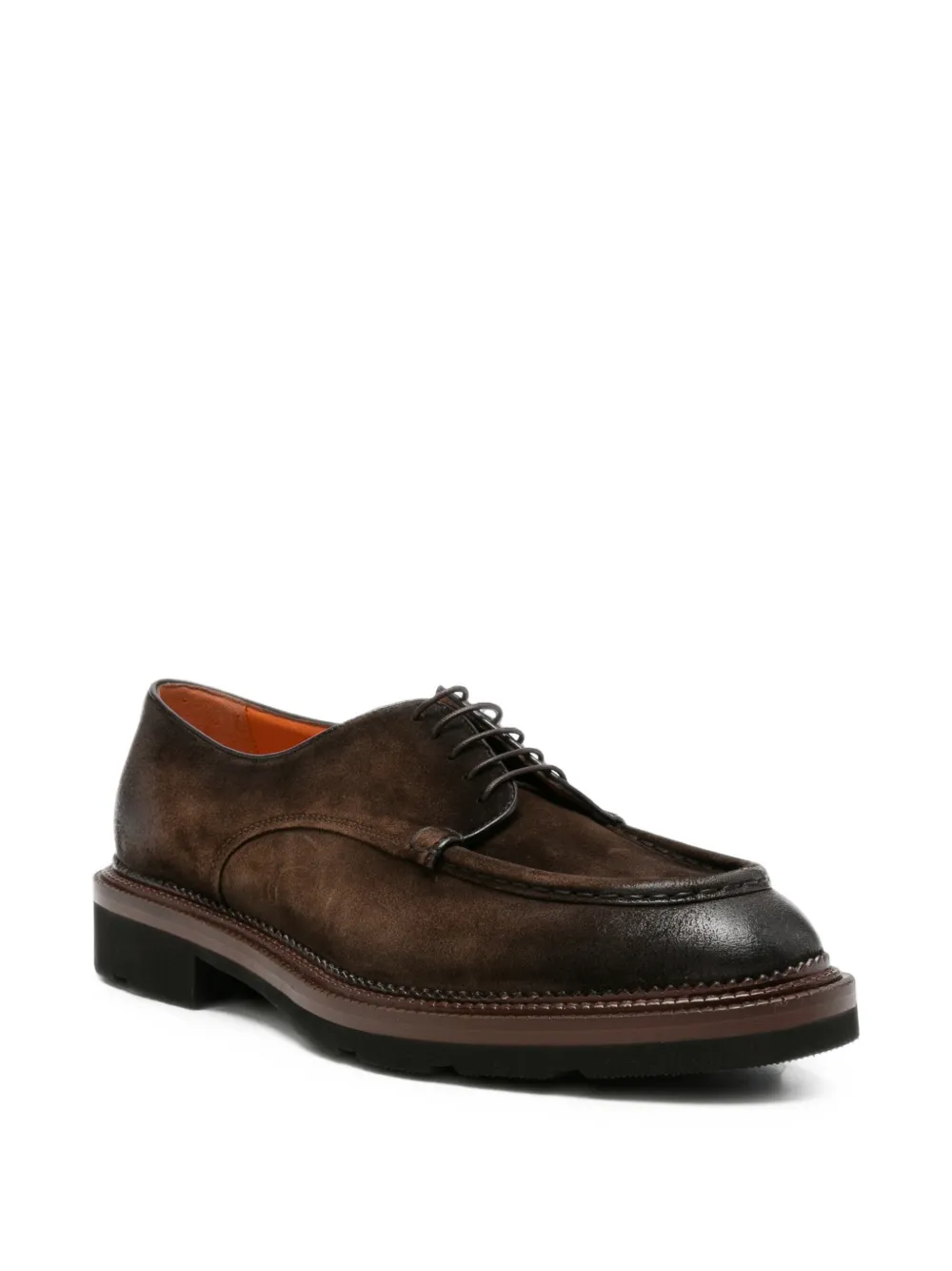 Santoni Colin RS suede Derby shoes Bruin