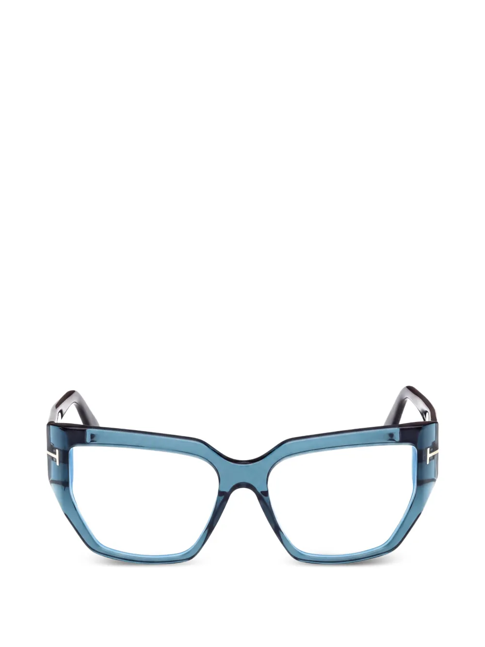 Tom Ford Geometric-frame Glasses In Blue