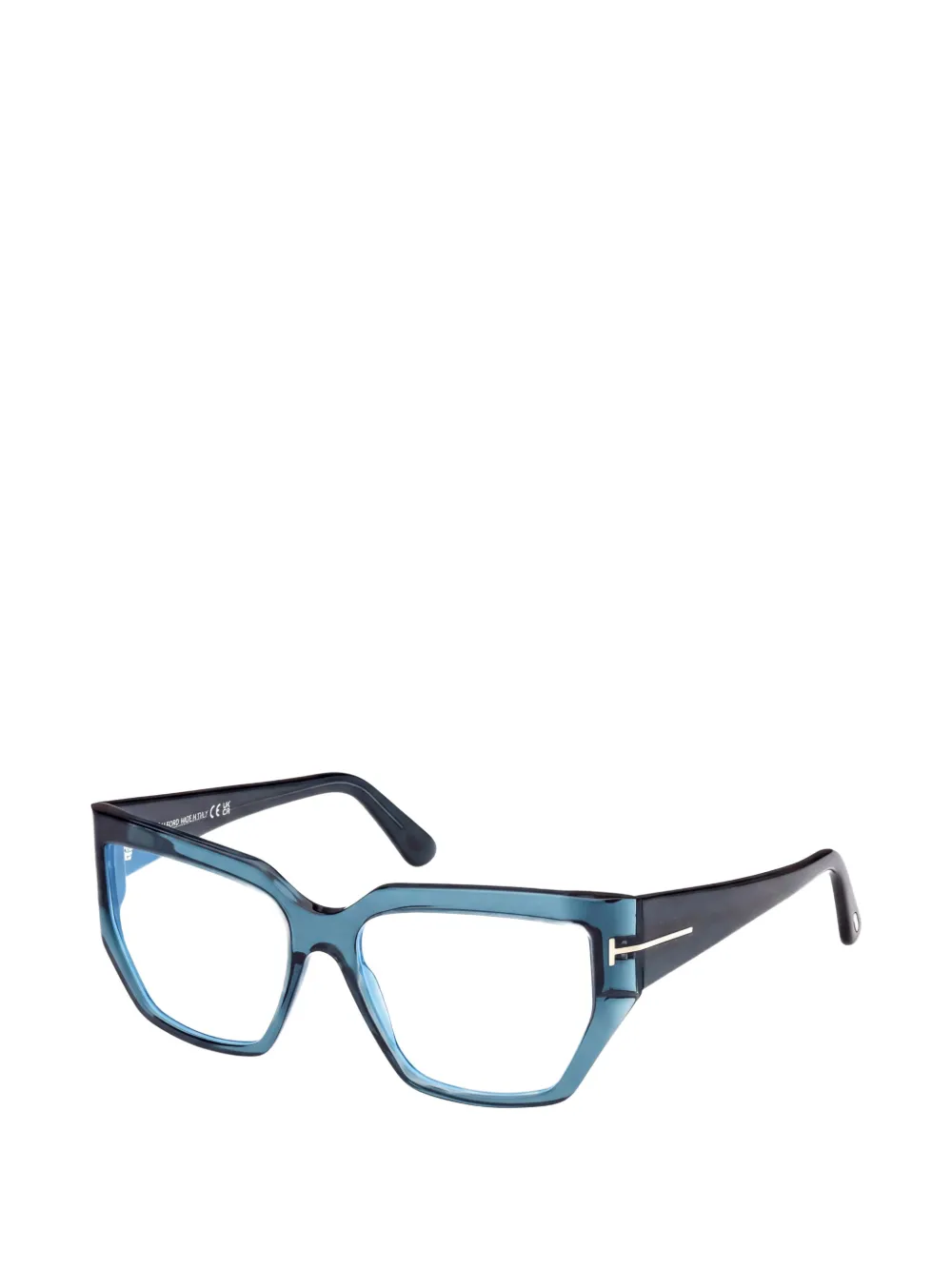 TOM FORD Eyewear Bril met geometrisch montuur Blauw