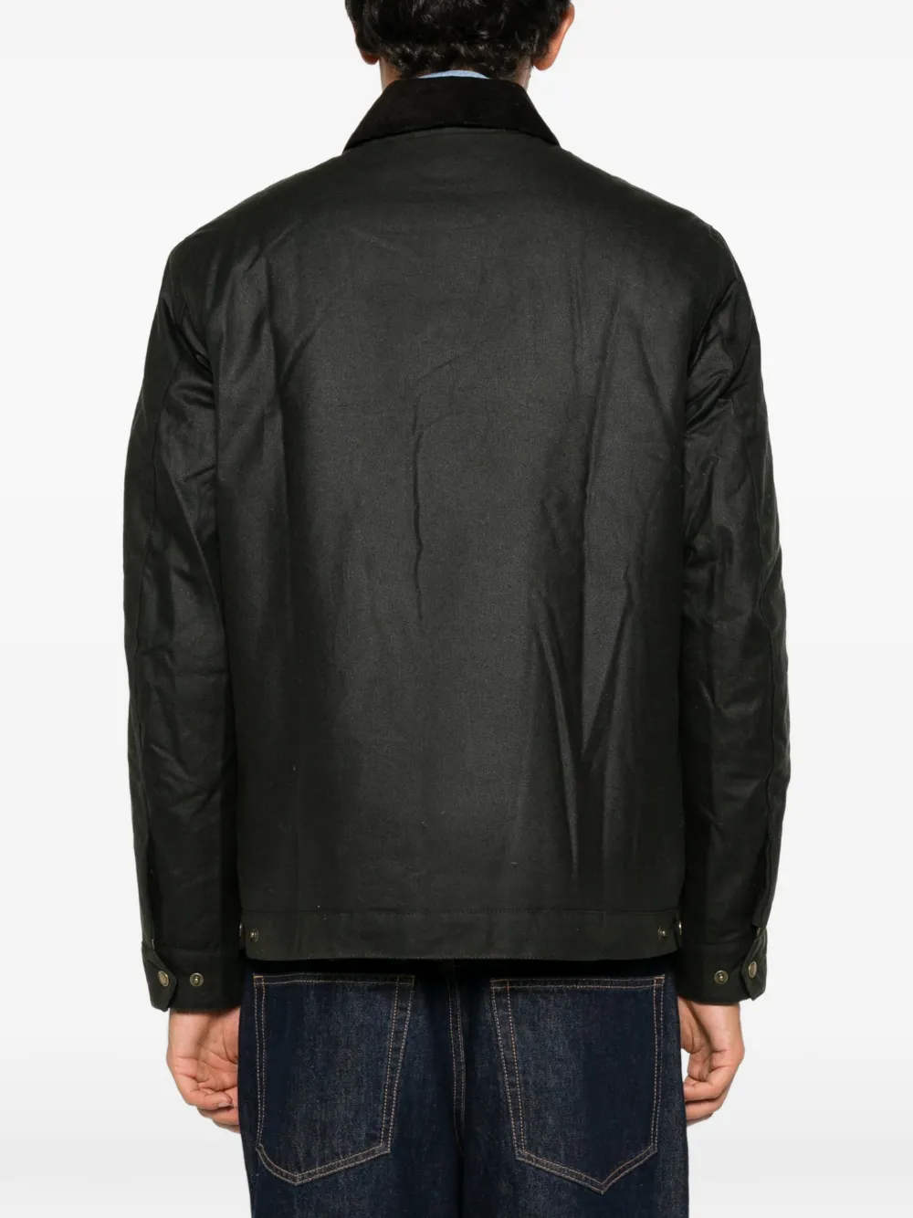 Barbour International Steve McQueen gewatteerd jack met logo-patch Groen