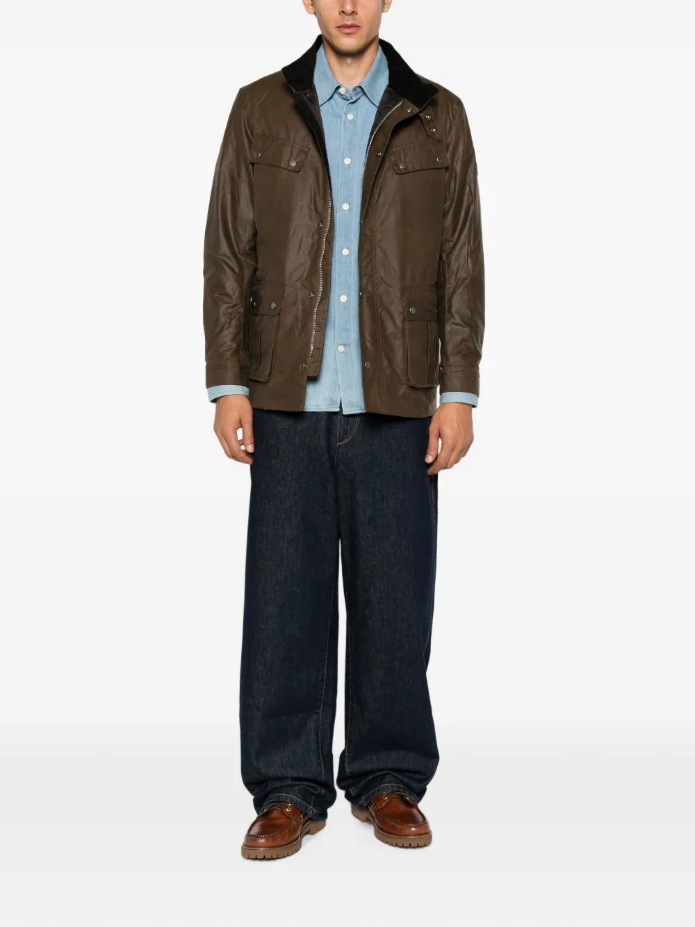 Barbour Gewatteerd jack met geborduurd logo Bruin