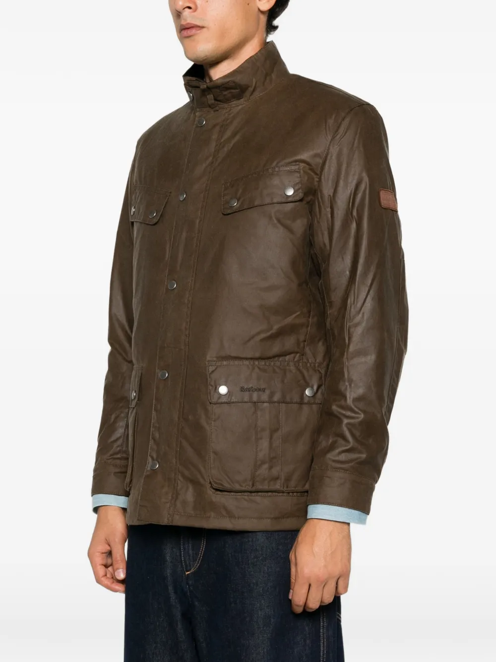 Barbour Gewatteerd jack met geborduurd logo Bruin