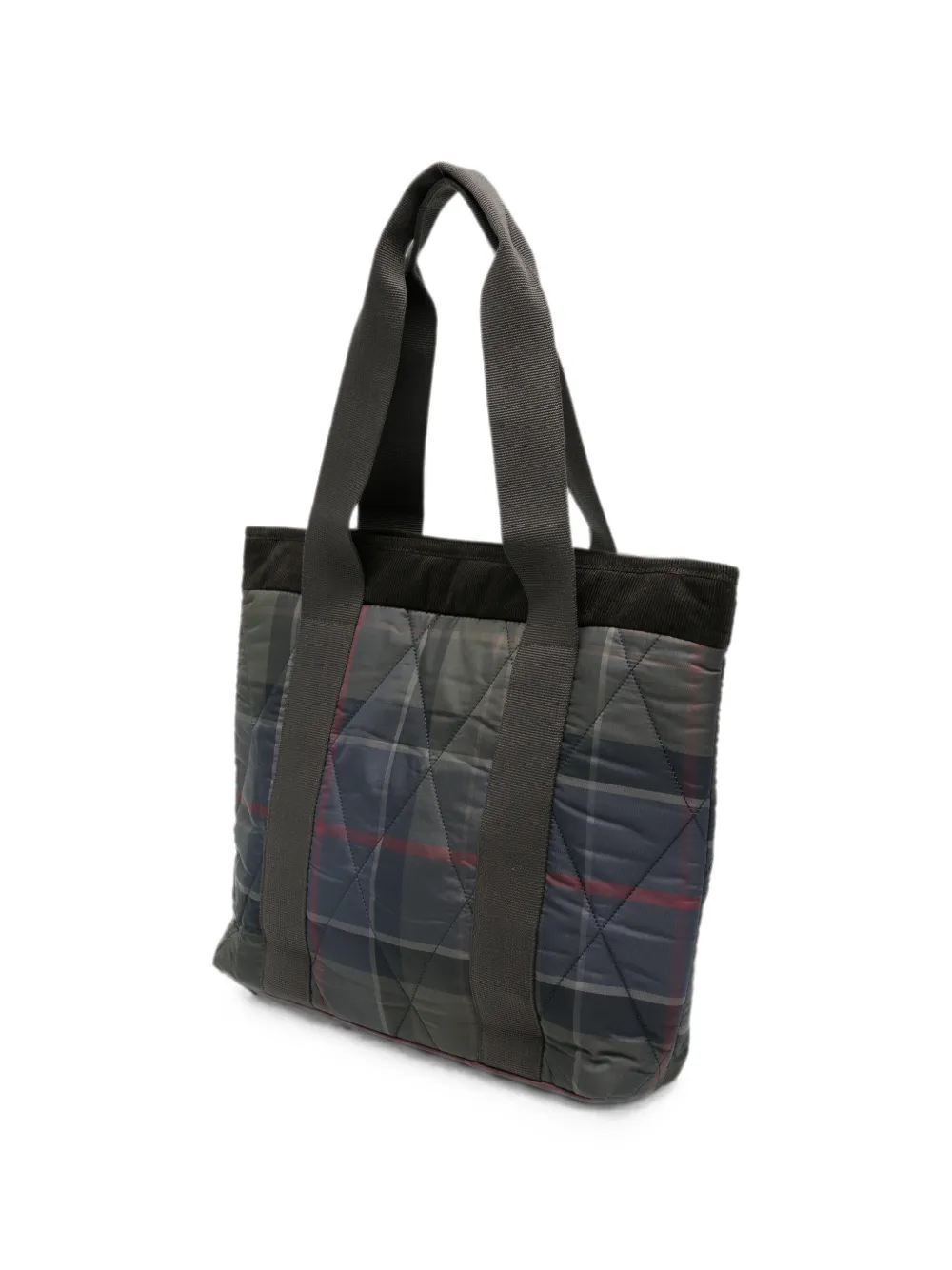 Barbour Shopper met tartan ruit Grijs