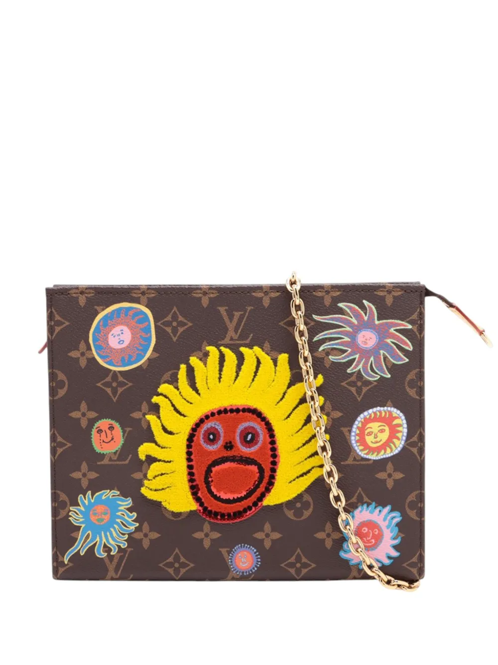 Louis Vuitton Pre-Owned 2021-2026 Yayoi Kusama Monogram Toiletry Pouch on Chain shoulder bag - Braun