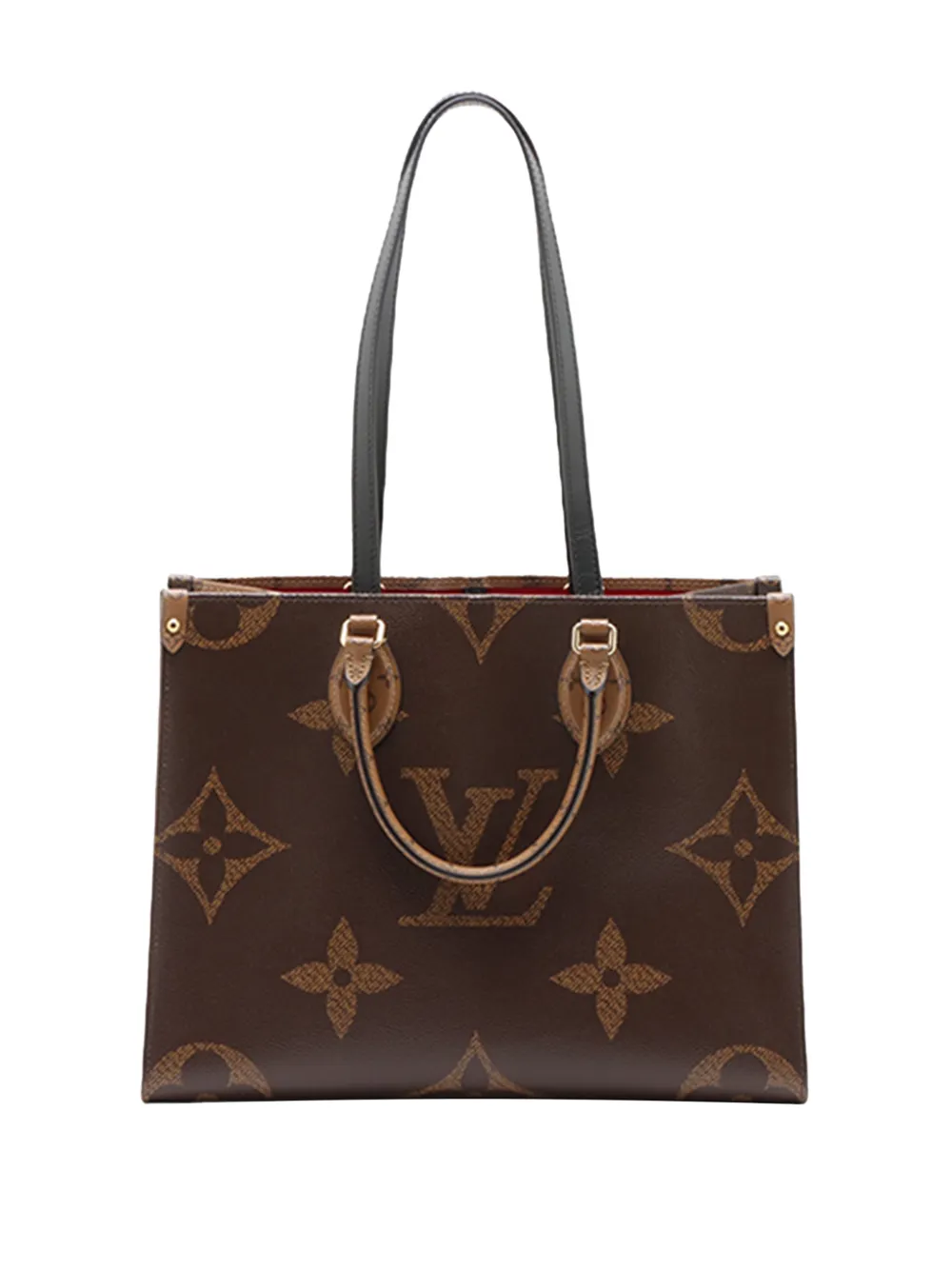 Louis Vuitton Pre-Owned 2021 Monogram Reverse Giant OnTheGo MM satchel - Braun