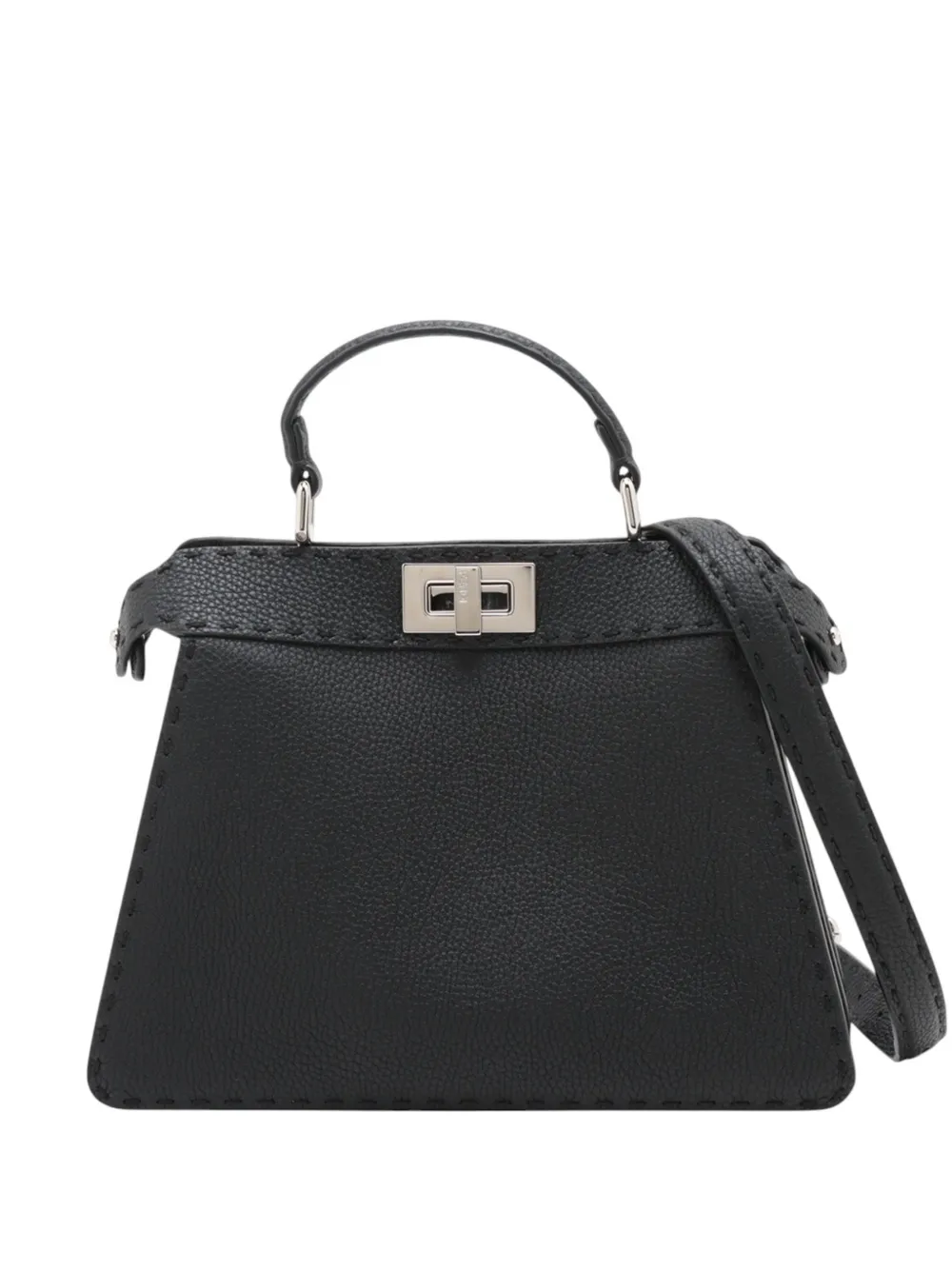 Fendi Pre-Owned 2010-2026 Small Calfskin Selleria Peekaboo ISeeU satchel - Schwarz