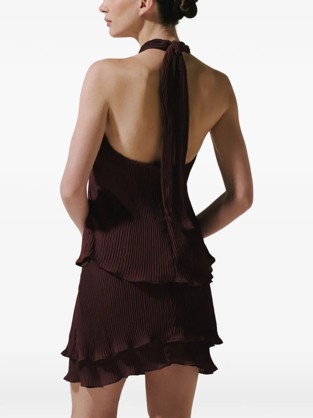 Baobab Lira asymmetrische top met plooien Rood