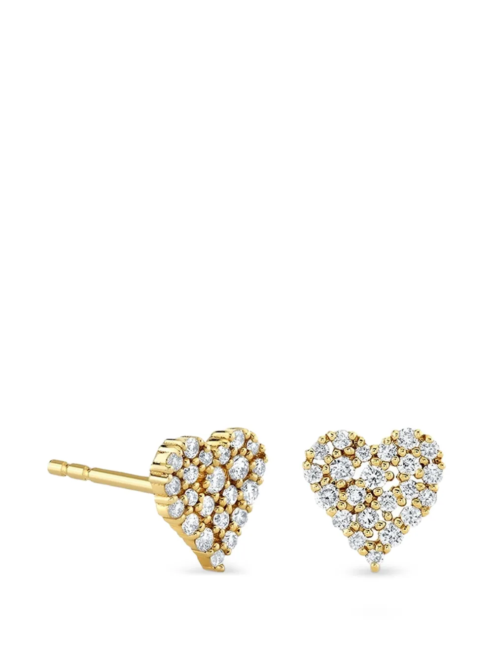 Sydney Evan Orecchini a bottone Cocktail Heart con diamanti - Oro