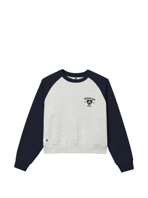CHOCOOLATE logo-print raglan-sleeve sweater