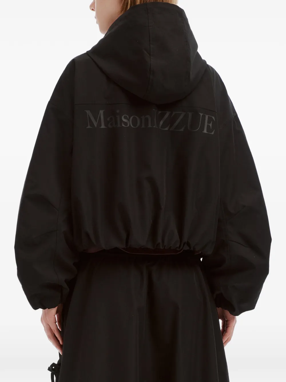 izzue Jack met capuchon en logoprint Zwart