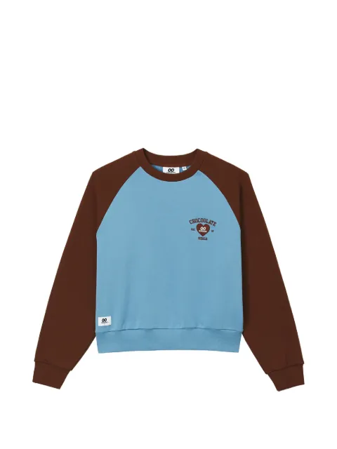 CHOCOOLATE logo-print raglan-sleeve sweater