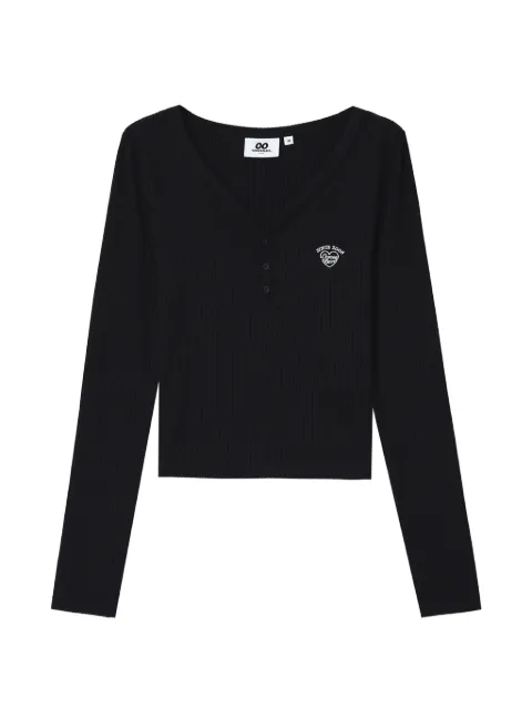 CHOCOOLATE ribbed-knit long-sleeve top