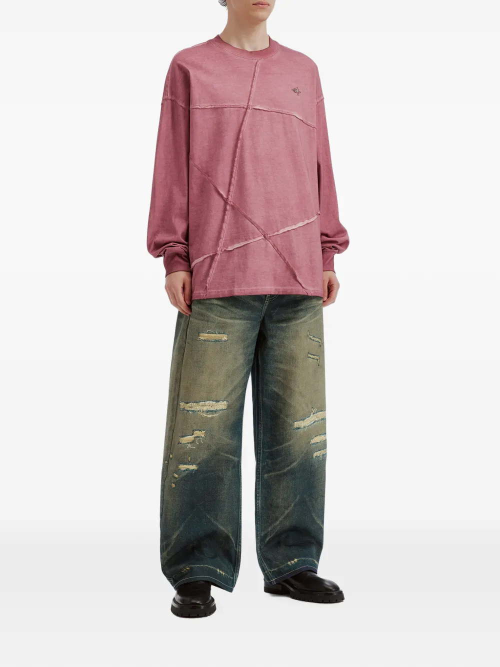 FIVE CM Gerafelde jeans Blauw