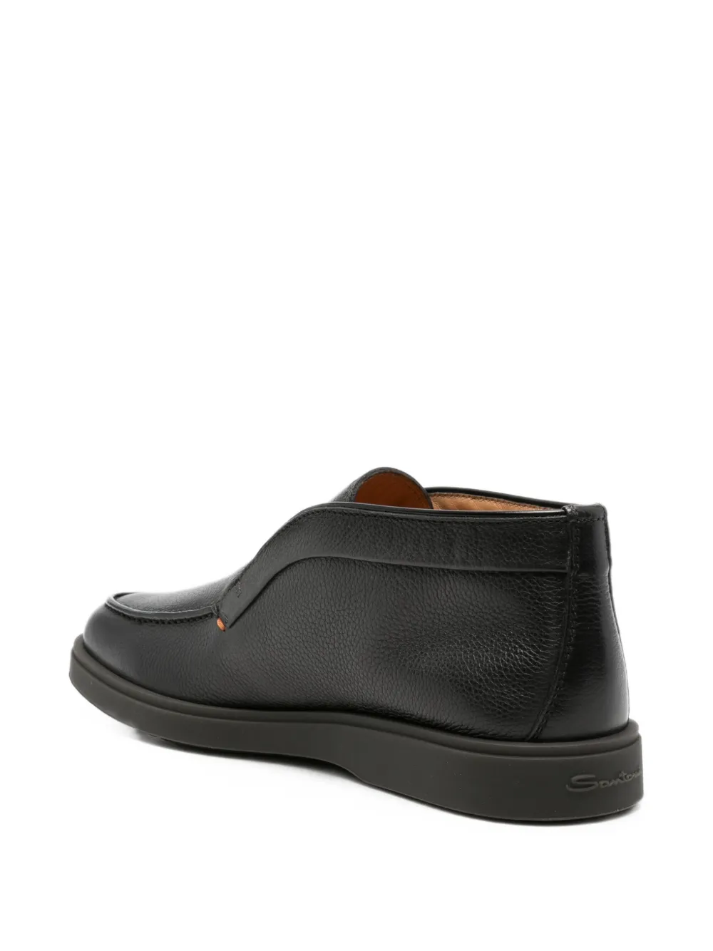 Santoni Detroit leren loafers Zwart