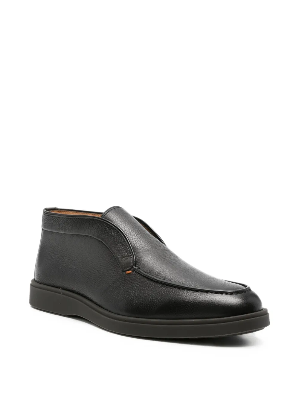 Santoni Detroit leren loafers Zwart