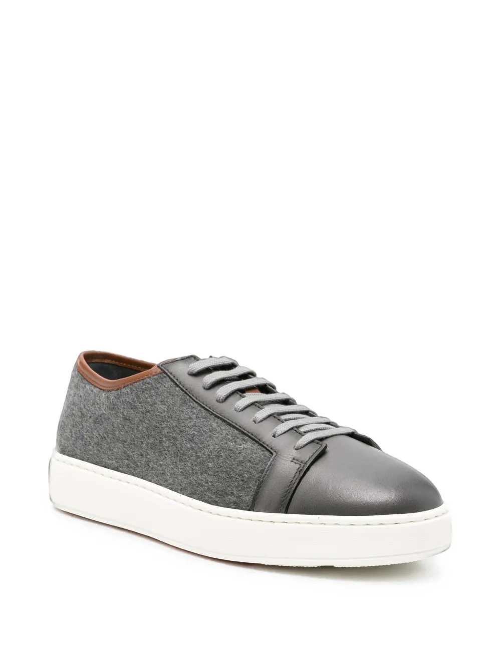 Santoni Clean Icon cashmere sneakers Grijs