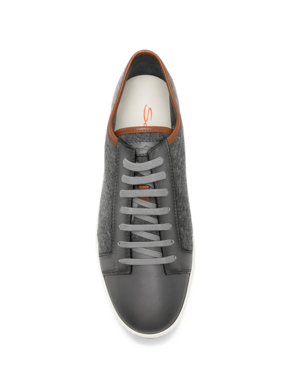 Santoni Clean Icon cashmere sneakers Grijs