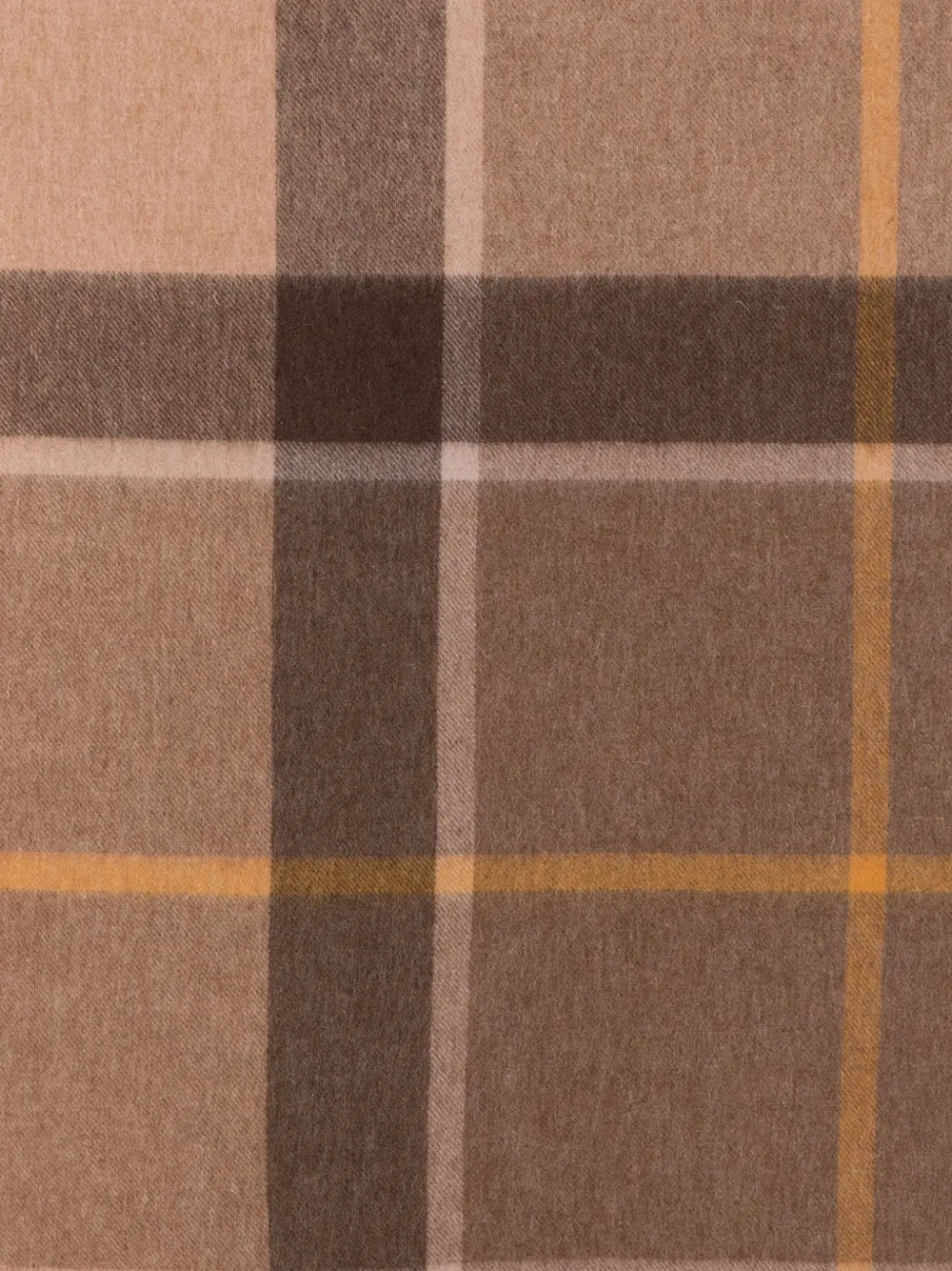 Barbour check-pattern fringed scarf Bruin