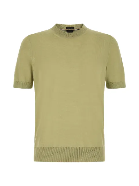 BOSS Umauro virgin-wool ribbed-trim T-shirt