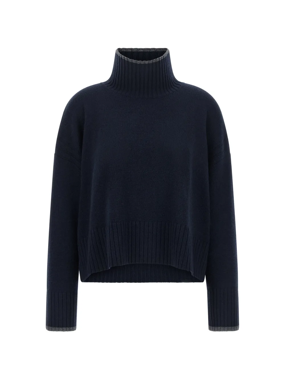 PINKO ribbed-knit high-neck sweater - Blau