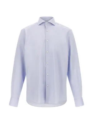 Emporio Armani スタンドカラーシャツ | ブルー | FARFETCH JP