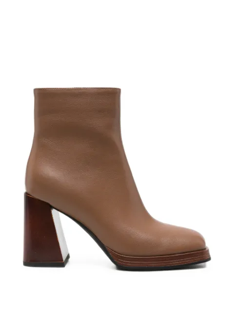 LINDA BAUMANN square-toe block-heel ankle boots