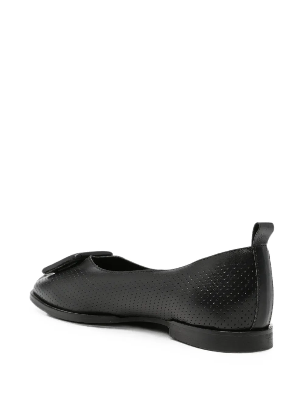 SERGIO MORETTI FIRENZE perforated ballet flats Zwart