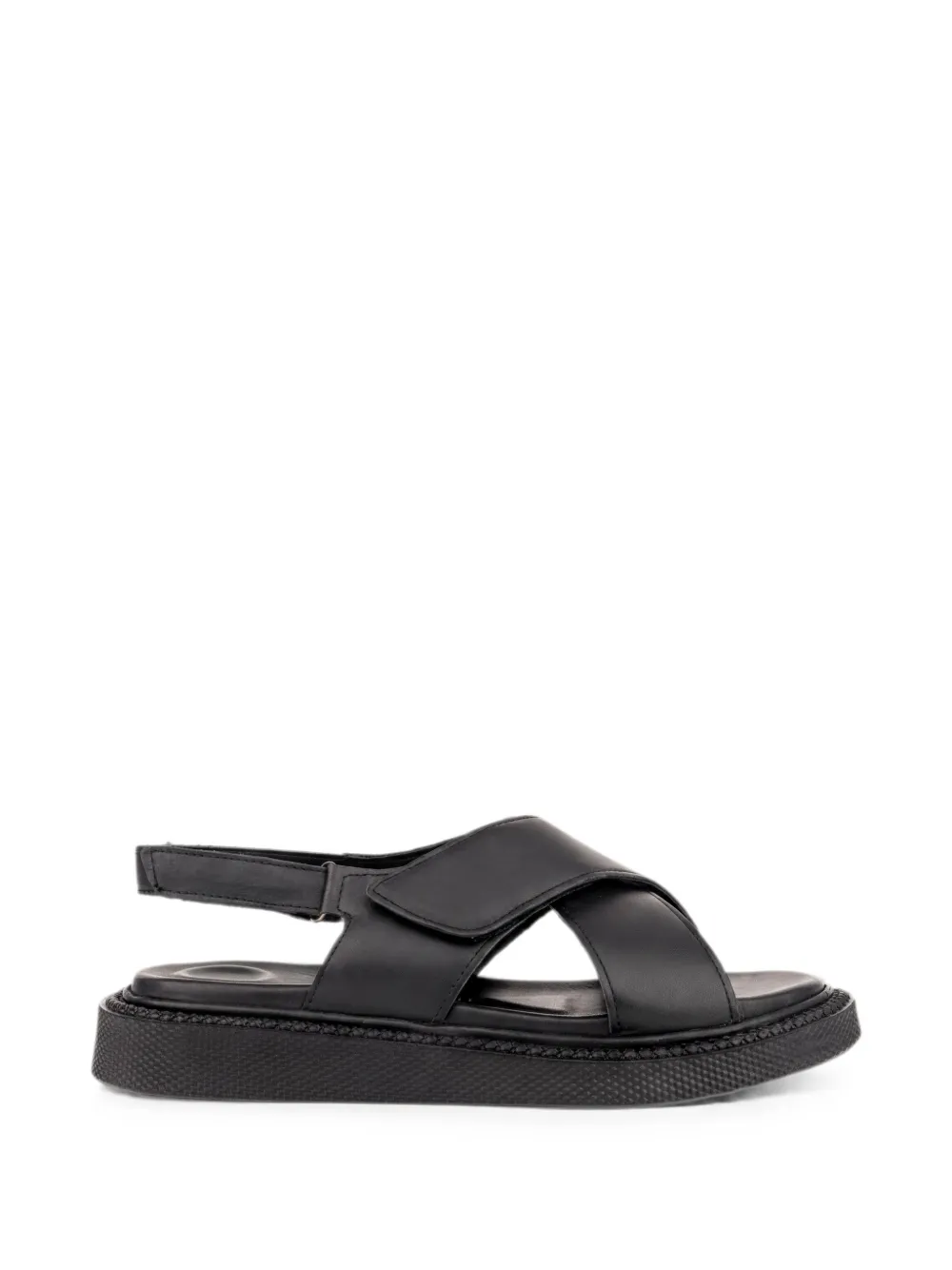 SERGIO MORETTI FIRENZE crossover-strap touch-strap sandals - Nero