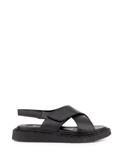 SERGIO MORETTI FIRENZE crossover-strap touch-strap sandals
