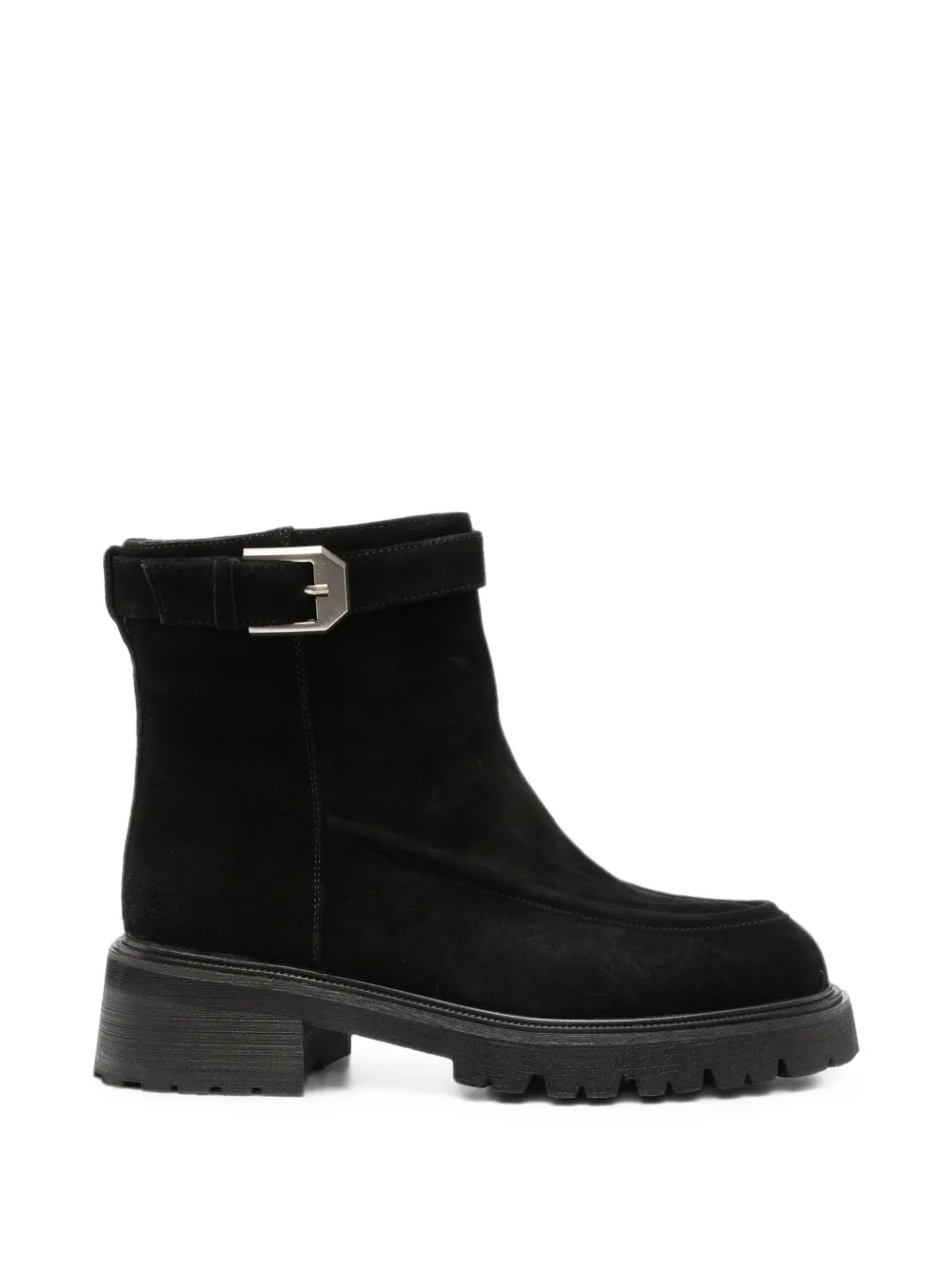 Linda Baumann Buckle-detail Ankle Boots In Black