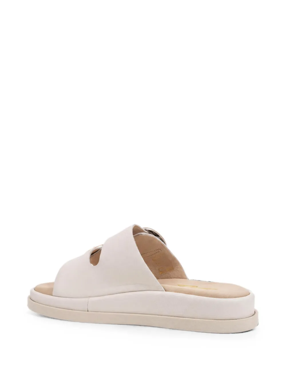 SERGIO MORETTI FIRENZE buckle-fastening leather sandals Beige