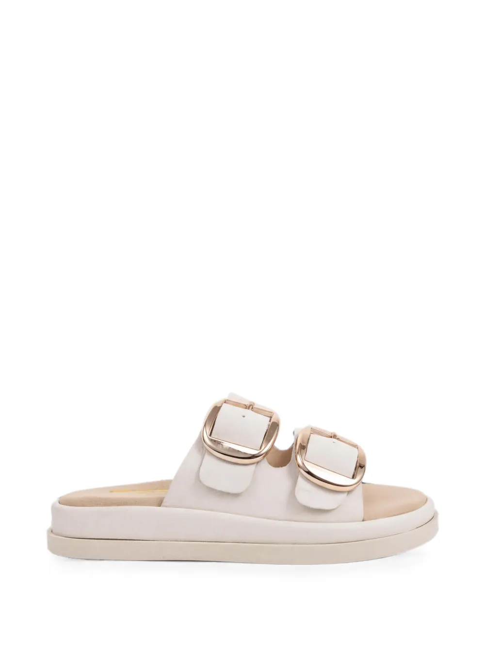 SERGIO MORETTI FIRENZE buckle-fastening leather sandals - Toni neutri