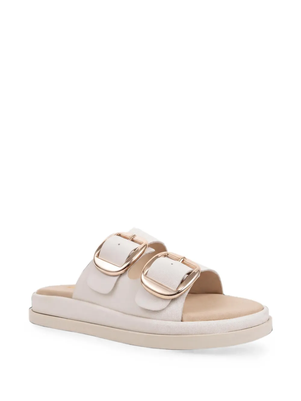 SERGIO MORETTI FIRENZE buckle-fastening leather sandals Beige