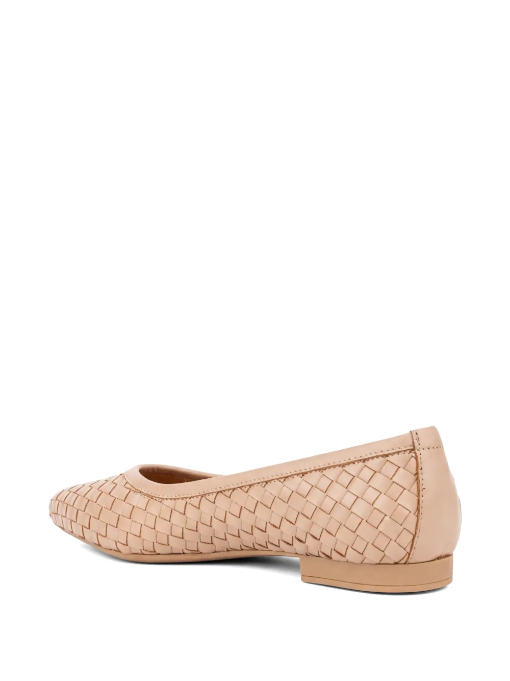 SERGIO MORETTI FIRENZE woven leather ballet flats Beige
