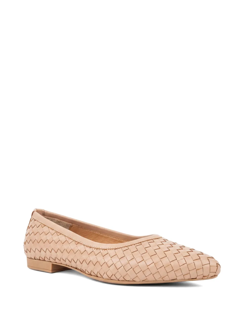 SERGIO MORETTI FIRENZE woven leather ballet flats Beige