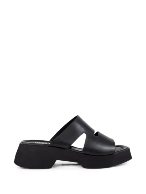 SERGIO MORETTI FIRENZE cut-out leather slippers