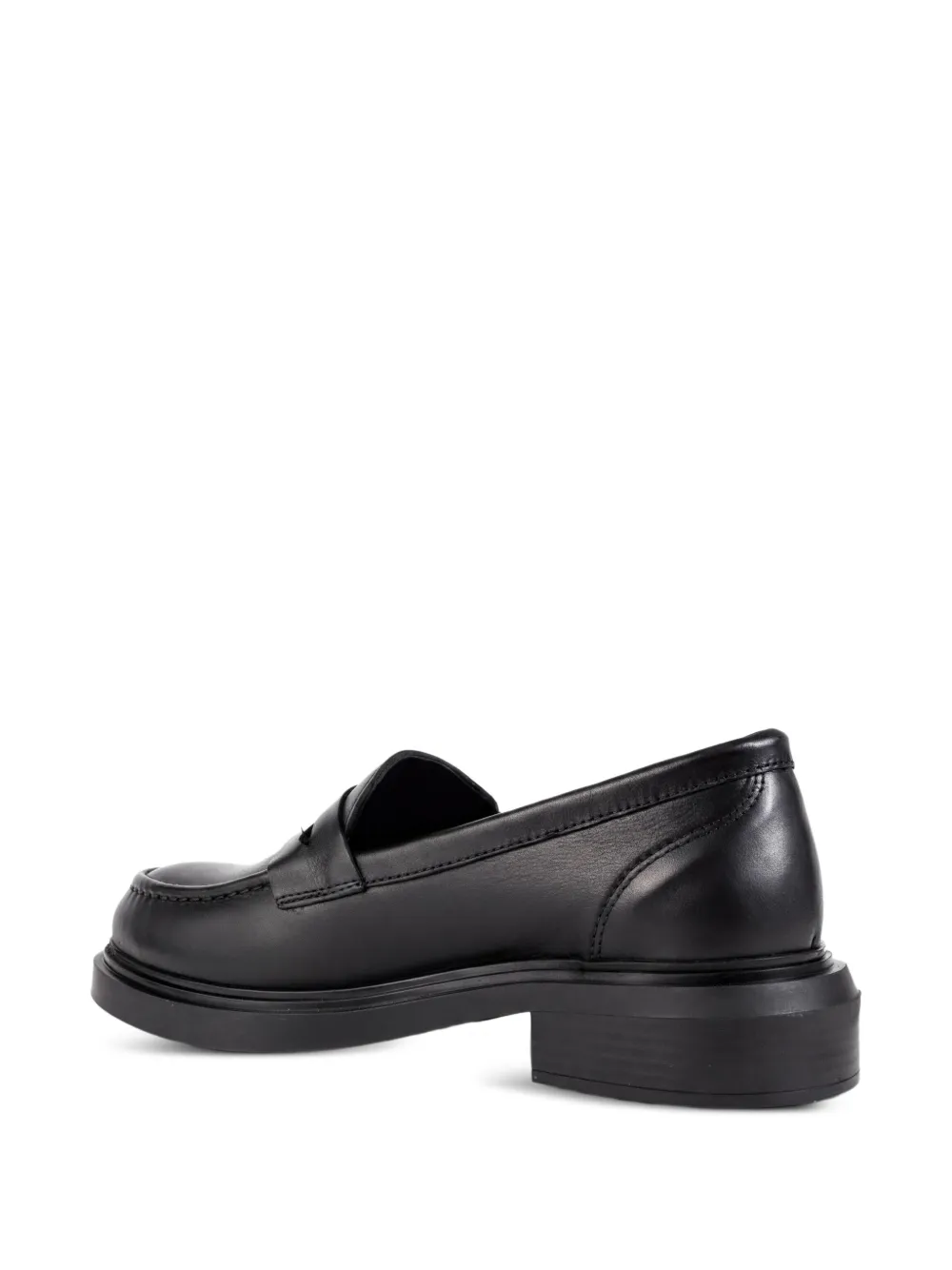 SERGIO MORETTI FIRENZE Leren penny loafers Zwart