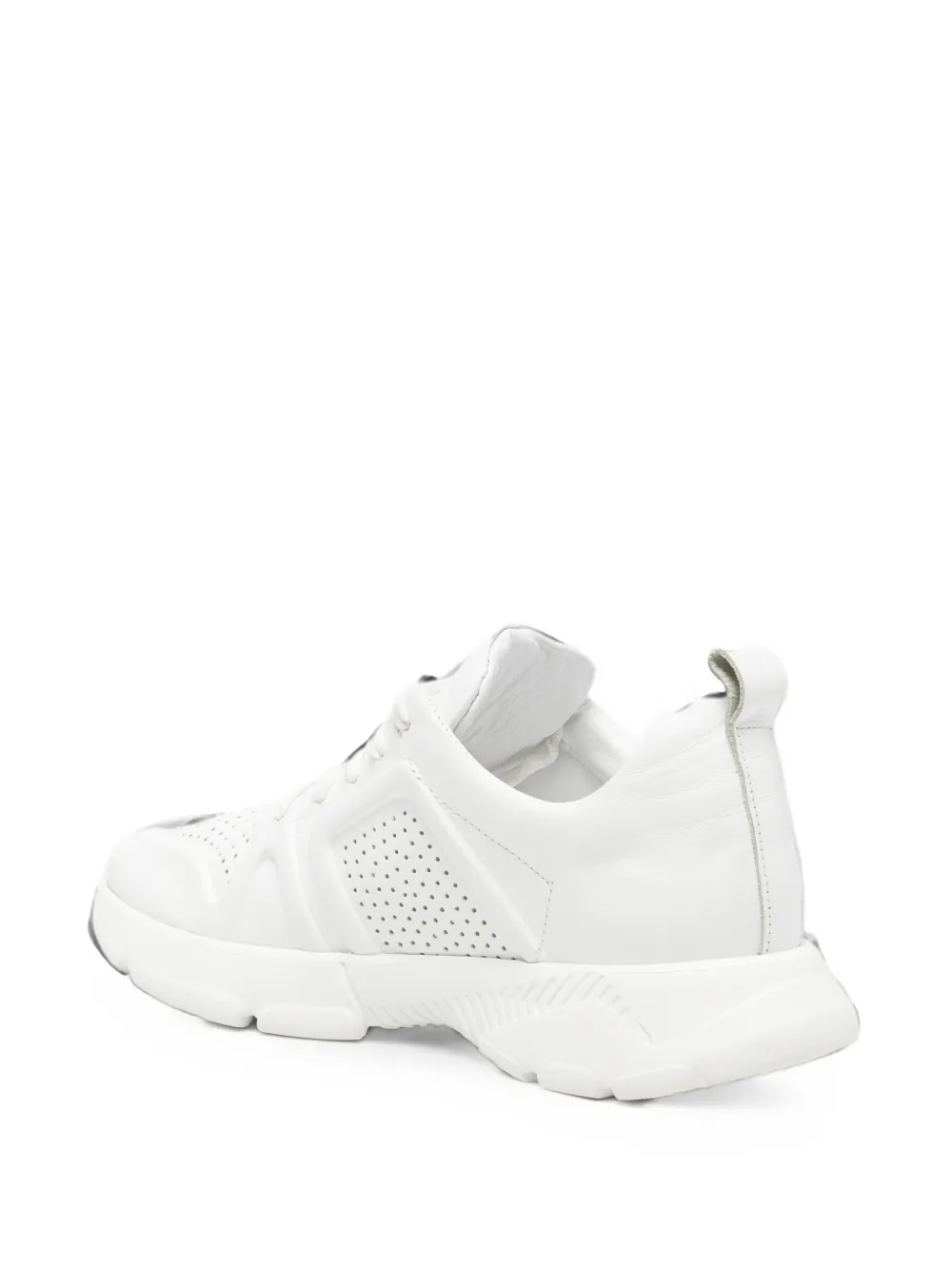 SERGIO MORETTI FIRENZE perforated panel sneakers Wit