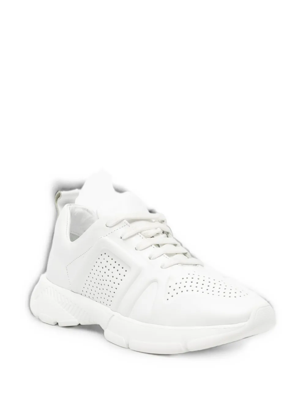 SERGIO MORETTI FIRENZE perforated panel sneakers Wit