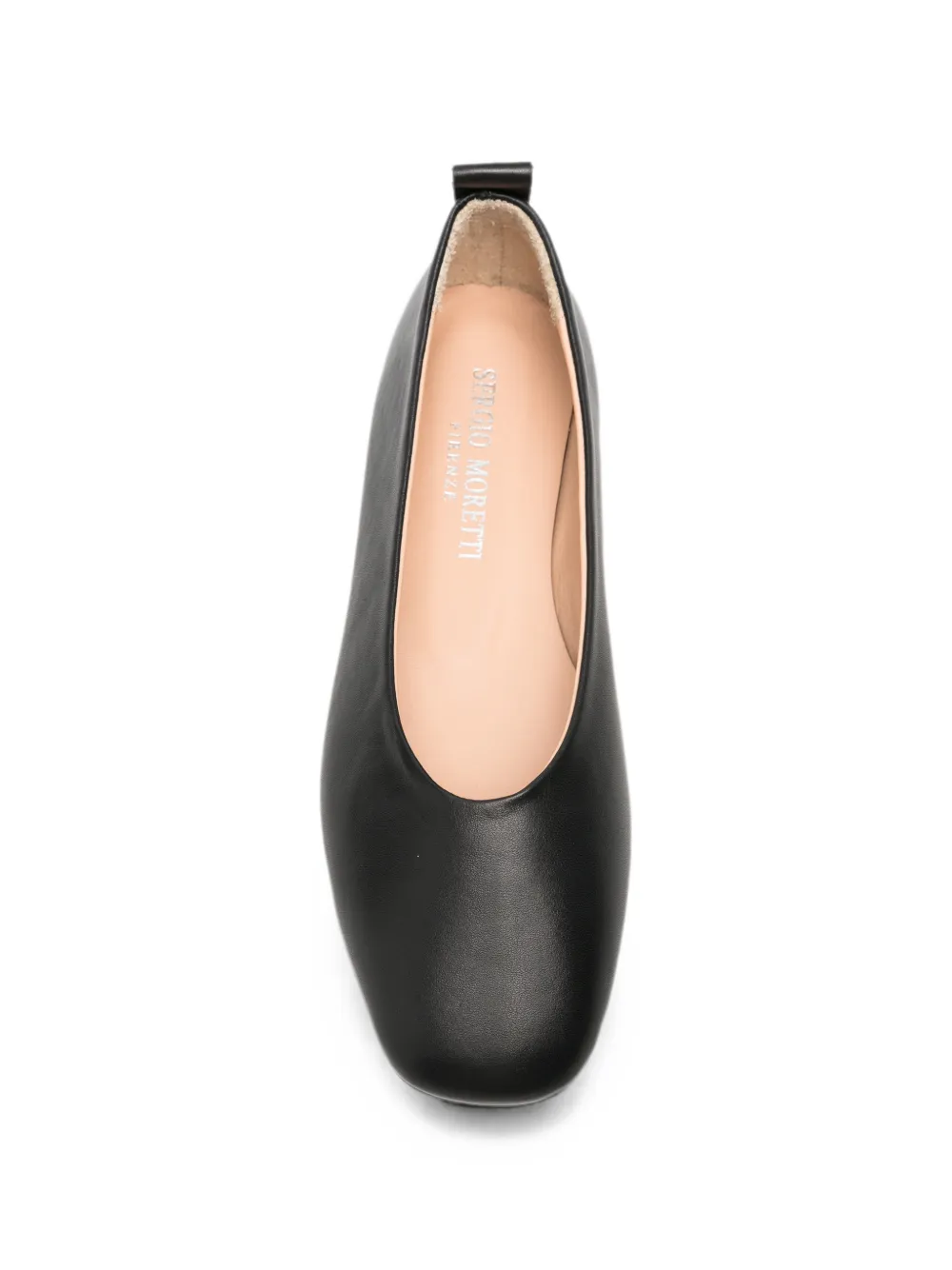 SERGIO MORETTI FIRENZE pull-tab ballet flats Zwart