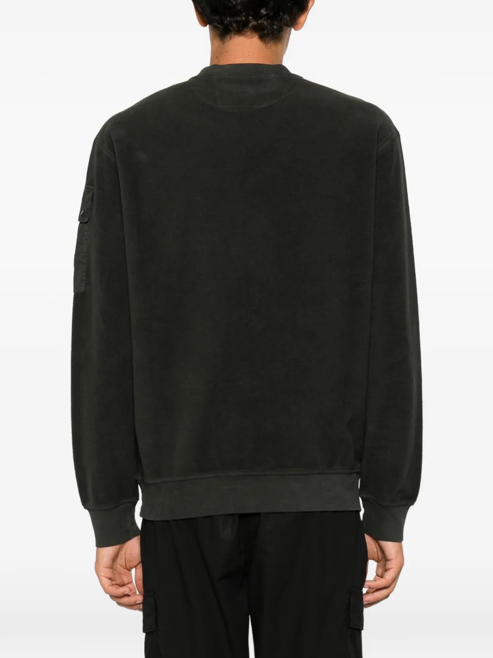 C.P. Company Sweater met zak en Lens-detail Groen
