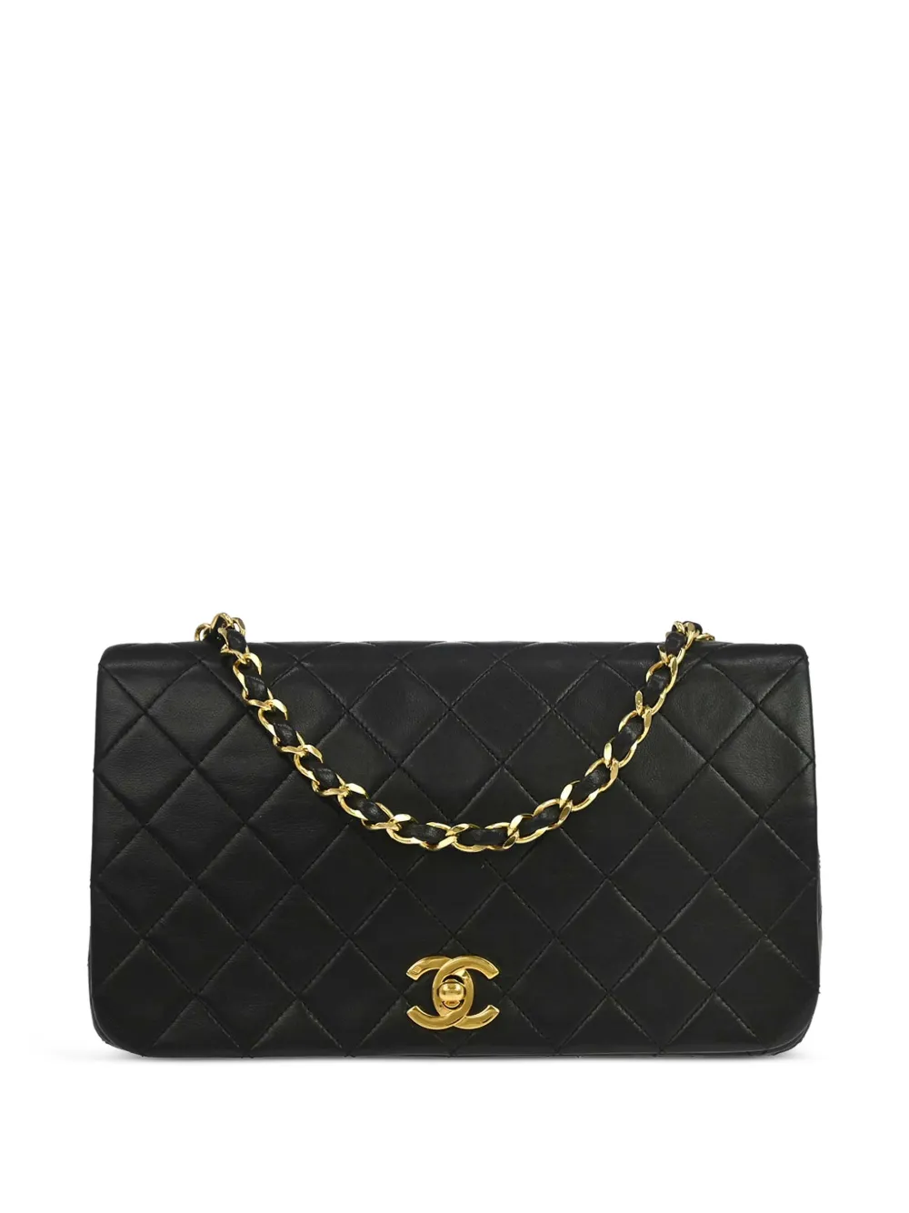 CHANEL Pre-Owned 1990 diamond-quilted Turnlock shoulder bag - Nero